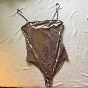 Forever21 Velvet Bodysuit